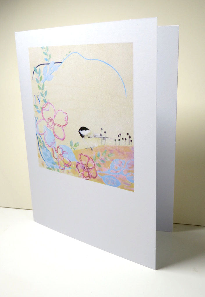 Greeting Card (Chickadee Tangle)