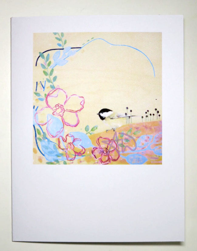 Greeting Card (Chickadee Tangle)