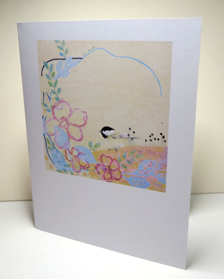 Greeting Card (Chickadee Tangle)