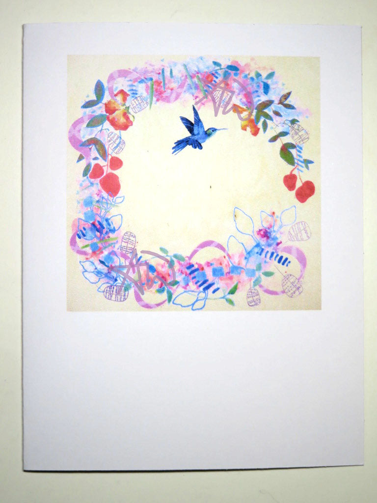 Greeting Card (Hummingbird Wreath)