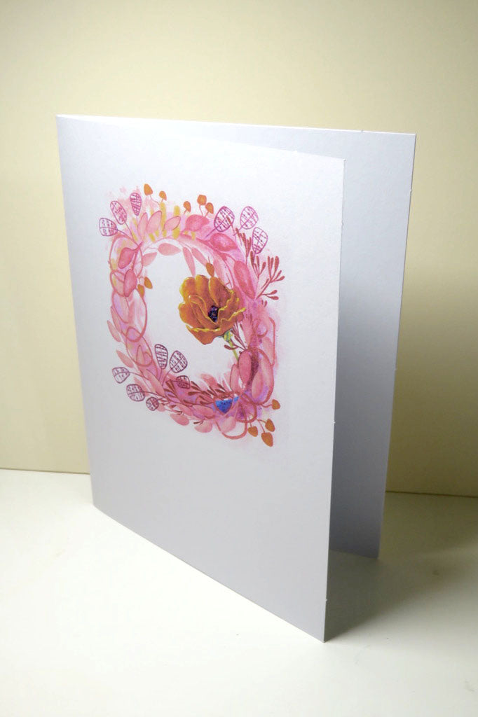 Greeting Card (Poppy Wreath)