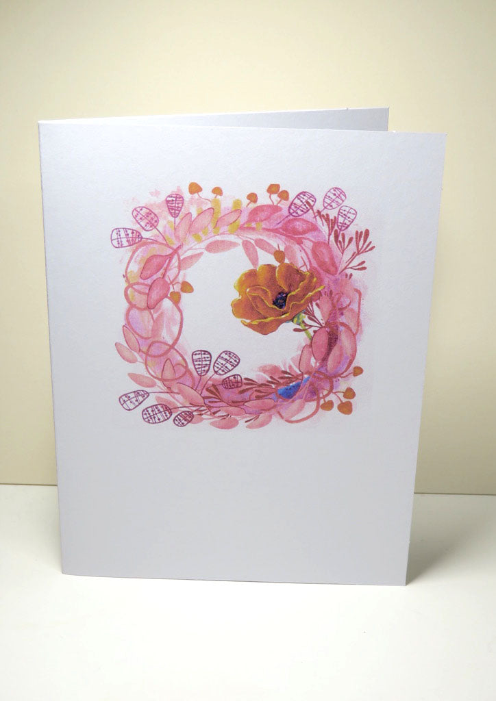 Greeting Card (Poppy Wreath)